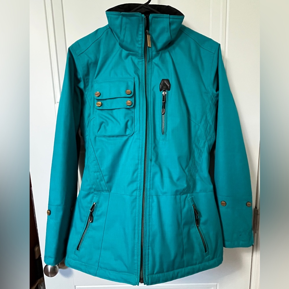 Obermeyer Delaney Turquoise Hooded Ski Jacket Women’s Size 6
